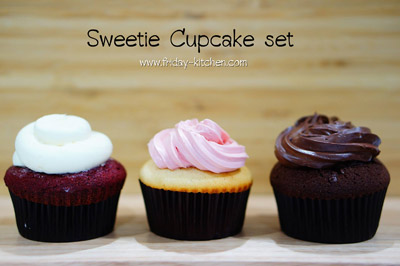  Vanilla, Red Velvet, Chocolate Cupcake