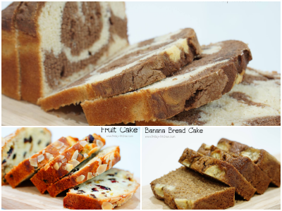 Fruit Cake, Marble Cake, Banana Bread Cake 