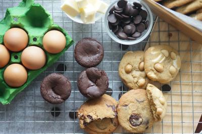 Millionaire Dark Choc Cookie, Neverland Nutella Mocha Cookie Cup, Cupid White Choc Cookie